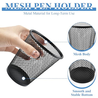 6 Sets Pegboard Cups with Ring, Metal Pegboard Bin with Hooks, Black Multipurpose Pegboard Organizer Accessories Pencil Holder Peg Boards for Desk Classroom Office Garage Workshop