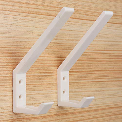 4PCS Helmet Holders Plastic Hanging Hooks Wall Mounted Hangers Hat Glove Bag Shoe Clothes Rack (White-4PC) - color: White-4PC
