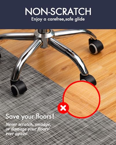 BARoyal Office Chair Mat for Hardwood Floor Under Desk Computer Rolling Chair Mat for Wood/Tile Floor Non-Slip Heavy Duty Desk Rug PVC Plastic Hard Floor Protector 36" x 48"(Gravel) - color: Gravel, size: 36" x 48"