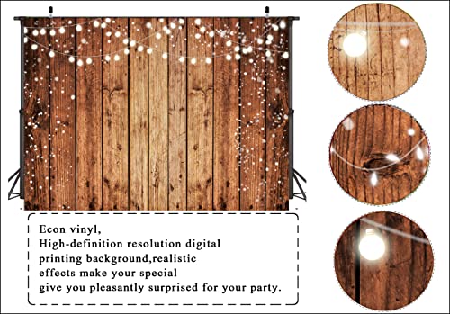 7x5ft Brown Wood Photography Backdrop Photographers Brown Photo Backdrop Retro Wood Wall Backdrop Baby Shower Birthday Party Banners Backdrop 216 - size: 7x5ft
