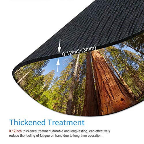 Gaming Round Mouse Pad Custom, Giant Sequoia Trees Mouse pad, Round Mousepad, Yosemite National park Mouse pad, Office Supplies, Present for Friend, Desk Accessories - color: AMR19