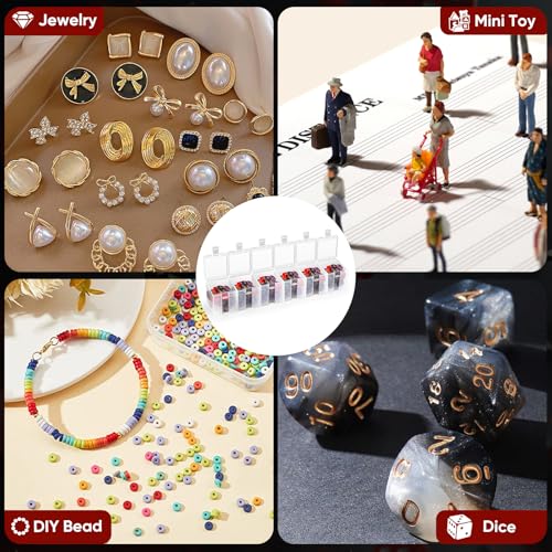 Bead Organizer with 3 Organizers 18 Locking Compartments, Clear Board Game Token Organizer for DND Dice, Beads, Buttons, Pins, Jewelry and Craft Supplies, Durable Clear Lid - color: Clear, size: 3