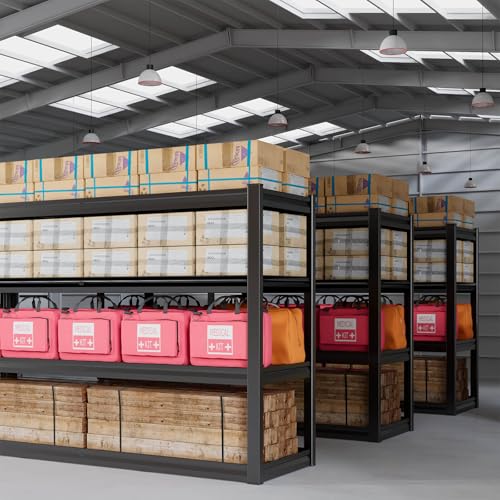 27" D Storage Shelves, Garage Shelving Heavy Duty Metal Adjustable Garage Shelves, Shelving Units Industrial Shelving for Warehouse, 62" W x 27" D x 78" H,2 Pack - size: 62"Wx78"Hx27"D | 5 Tier