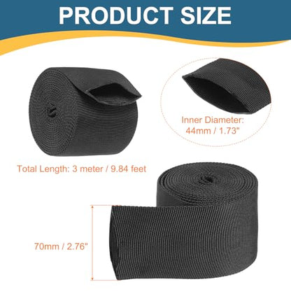 HARFINGTON Nylon Protective Hose Sleeve 1.7" ID 10FT Cable Cover Sheath Hydraulic Hose Protector Wrap for Welding Cord Tig Torch Hydraulic, Black - size: 1.7" ID 10FT
