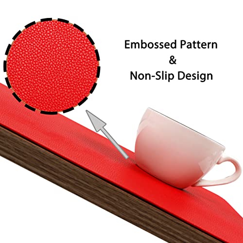 Wipeable Placemats Leather Table Mats Waterproof Heat-Resistant Easy to Clean for Dining Table Set Kitchen Table (2, Red) - color: Watermelon Red, size: set of 2