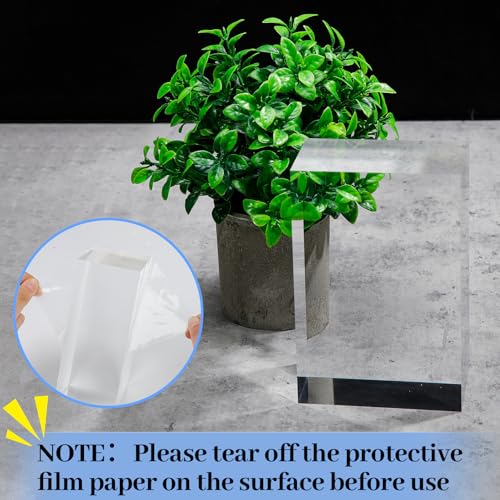 Qunclay 4 Pcs 6 x 4 x 2.36 Inches Acrylic Square Display Block Clear Polished Acrylic Cubes Jewelry Display Stand for Jewelry Ring Showcase Holder Base Collections - size: 6 x 4 x 2.36 Inches