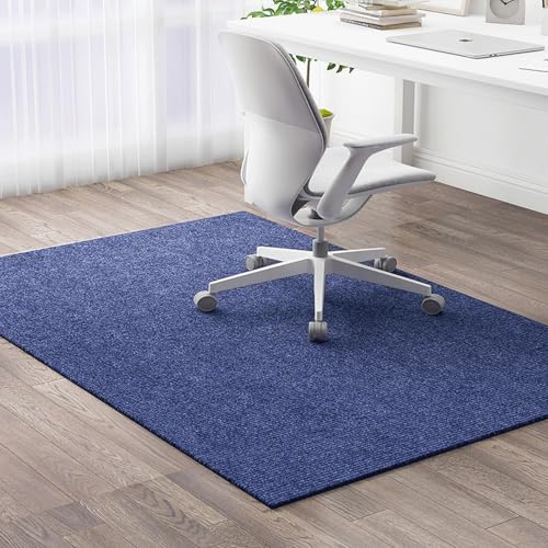 Lifup Office Chair Mat, Low Pile Carpet Floor Mat with Non-Slip Backing, Under Desk Rug Protector for Rolling Computer Chair Blue 39" x 39" - color: Blue, size: 39" x 39"