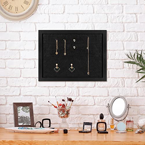 TORASO Cork Board Bulletin Board, 11" X 8" Cork Boards for Walls with Pins, Eye Bolts, gaskets, Screws, Pin Board for Office, School and Home (BK,22 * 30cm,1P) - color: All Black, size: 11" x 7"