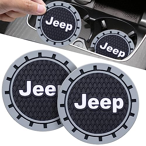 Car Cup Coaster, 2PCS Universal Non-Slip Cup Holders, Compatible with Jeep Series Car Cup Holder Coasters，Car Drink Coaster Holder Accessory, Black - color: Hs33 Black