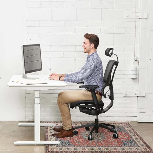 Anidaroel Chair Mat for Hardwood Floor, 48"x60" Desk Chair Mat for Hard Floors, Anti-Slip Office Rugs for Rolling Chairs - color: Brick Red, size: 48"x60"