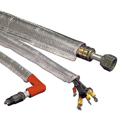 DEI Heat Sheath Aluminized Heat Sleeve 1/2" ID x 3 ft Heat Protection - size: 1/2" I.D.
