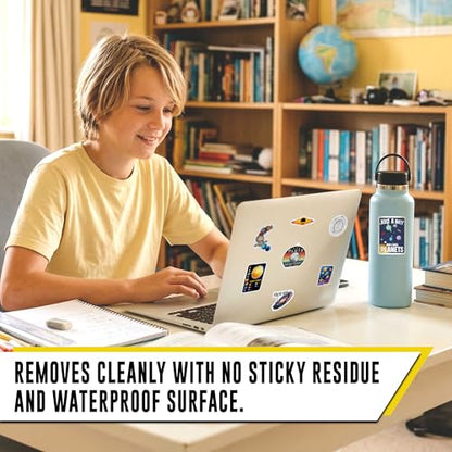 Astronomy Stickers 12pcs for Students Teens, Space Science Stickers, Planet Galaxy Solar System Stickers, Waterproof Stickers for Laptop Water Bottle - color: Astronomy