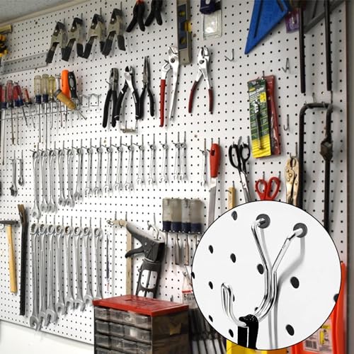 Pegboard Hook Locks 120Pcs Pegboard Locks for Stopping Hooks from Falling Off Pegboard Hooks Accessories Fits for 1/4"-9/32" Hole & 1/8"-5/32" Hook Diameter - size: 120Pcs