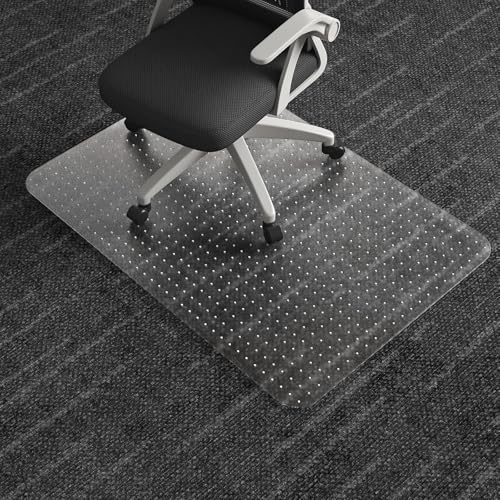 Office Chair Mat for Carpet Floor, Heavy Duty Desk Chair Mat for Low/No Pile Carpeted Floors, Anti Slip Carpets Protector for Home Office (48" x 30") - size: 48" x 30"