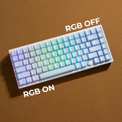GMKWTL XVX Blue Jade Keycaps, Doubleshot PBT Keycap Sets 142 Keys, Cherry Profile Keyboard Keycaps Suitable for 60%/65%/75%/TKL/96%/100% Layout Mechanical Keyboard - color: Blue Jade