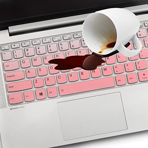 Keyboard Cover for Lenovo IdeaPad 5 5i 2-in-1 14", IdeaPad Flex 5 5i 14", IdeaPad Slim 5 5i 14", Ideapad 5 5i 14", Ideapad Pro 5 5i 14, Lenovo Slim 7 7i 14", Lenovo Yoga 7 7i 14" (Gradual Pink) - color: GradualPink