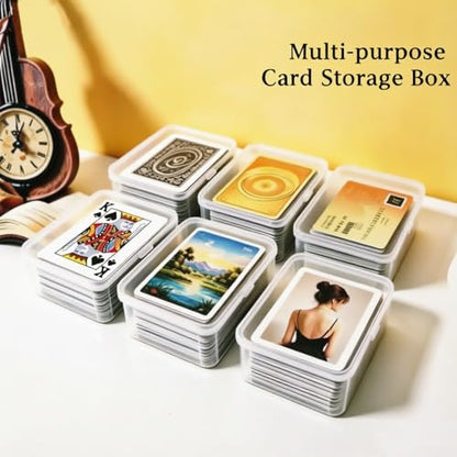 6PCS Card Case for UNO Card, Plastic Playing Card Case, Card Holder Box, Plastic Card Storage Box - color: 6 PCS Clear