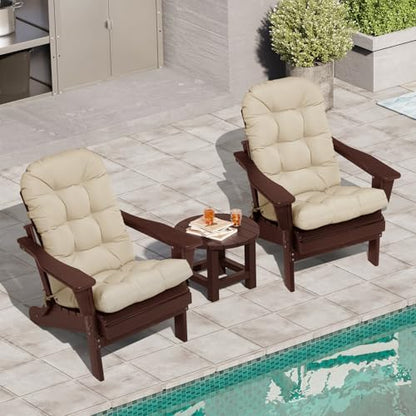Crestlive 50x20x4 Inch Sunbrella Adirondack Chair Cushion Outdoor Chair Cushion Water Resistant High Back Thick Patio Replacement Cushion Antique Beige - color: Sunbrella Antique Beige, size: 1