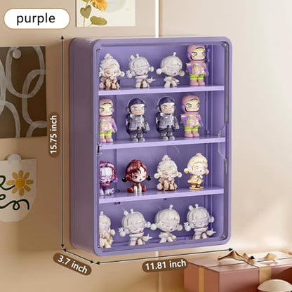 Blind Box Wall-Mounted Display Cabinet (Purple Big Size) - size: purple Big size