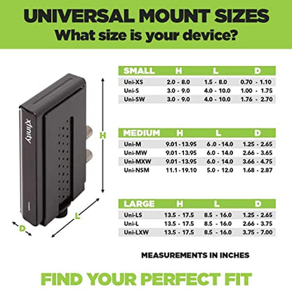 HIDEit Uni-S (Black) Adjustable Small Device Wall Mount - size: Small Adjustable