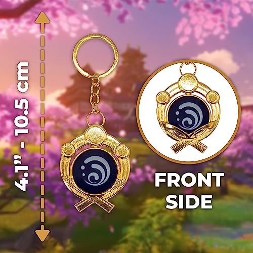 Impact Videogame Colorful Lanyard Keychains Stickers - color: Inazuma Hydro