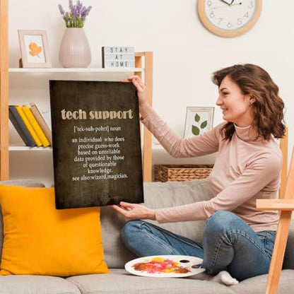AEHIE Technology Classroom Decor, Tech Support Definition Wall Art, Office Decor, The Office Poster Technical Support Print Framed Canvas Wall Art 1114