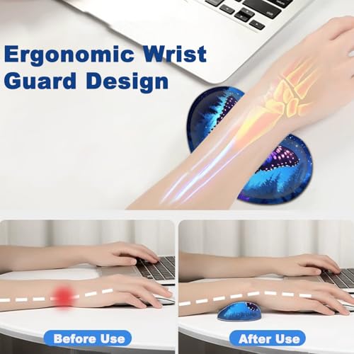 Large Mouse Pad + Keyboard Wrist Rest Set, Extended Gaming Mousepad (31.5X11.8 inch) with Non-Slip Rubber, Ergonomics Memory Foam Mouse Wrist Rest Support, Beautiful Butterfly Pattern XXL Desk Pad - color: Yu-Mouse Pad-3-B44