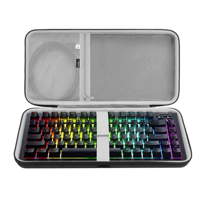 GEEKRIA 75% Keyboard Hard Shell Case, Compatible with Razer BlackWidow V4 75%, YUNZII B75 PRO, Keychron Q1 HE/Q1 Ultra, Aula S75 PRO Travel Carrying Bag for 84 Key Computer Keyboard (Slim) - size: Slim