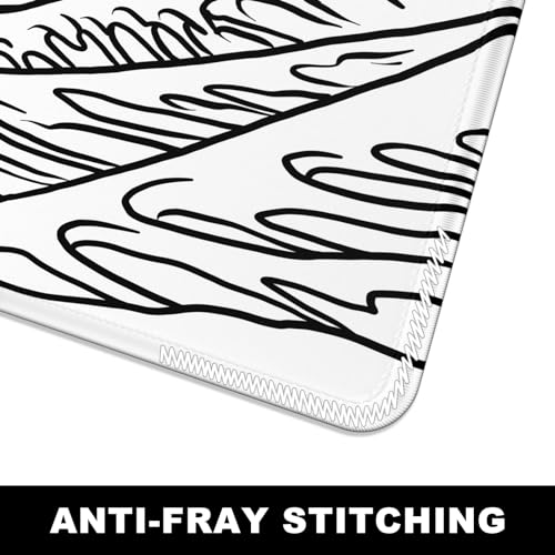 BOSOBO Large Mouse Pad, Desk Pad, XXL XL Extended Gaming Mouse Pad, Desk Mat for Office & Home, Long Keyboard Huge Mat,Desktop Full Cover 31.5 x 11.8 Inches, Art Kanagawa Surfing White - color: Art Kanagawa Surfing, size: XL - 31.5 x 11.8 Inches