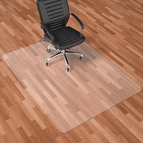 Naturehydro Large Office Chair Mat for Hardwood Floor - 60" x 46" Plastic Mat for Under Office Chair Tile Floor Protection, BPA and Phthalates Free (Rectangle) - color: For Hard Floor, size: 46'' x 60'' Rectangular