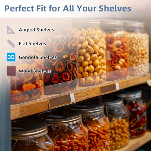 Nalwort 10 Pcs Retail Gondola Shelving Front Fence, Clear PET Shelf Fence with 1/4" Holes and Screws, Front Lips Barrier for Retail Store Display Rack, 1.5" H x 36" L - size: 1.5" H x 36" L