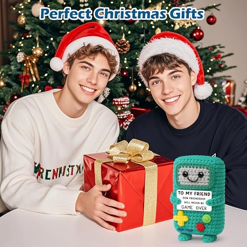 Funny Gifts for Best Friend Women Men, Friendship Gift for Him Her, Christmas Birthday Graduation Gifts for Friends Bestie BFF, To My Friend Thank You Gift, Positive Handmade Crochet Present - style: Friend