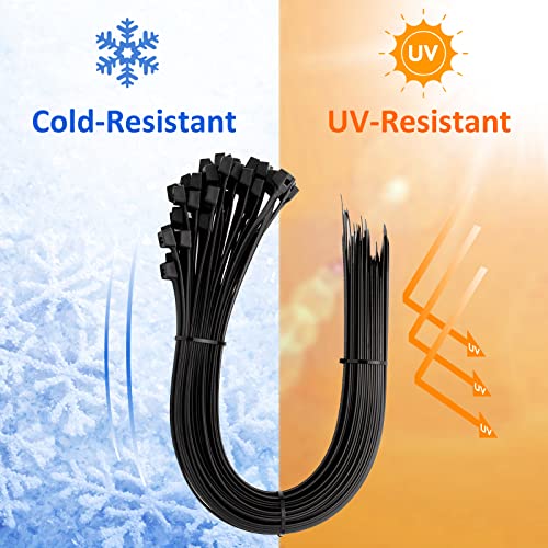 Large Zip Ties 18 inch, 50 Pack, Long Zip Ties Heavy Duty with 220 lb Tensile Strength, Big Cable Ties, Black, ANOSON - size: 18"/50 pk (220 Lb)