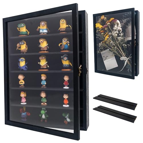 Shadow Box Frame with Removable Shelves, Black 12x16 Deep Memory Box Display Case for Keepsake Collectibles, Coins Military Medals Pins Wedding Flowers - color: Black, size: 12*16