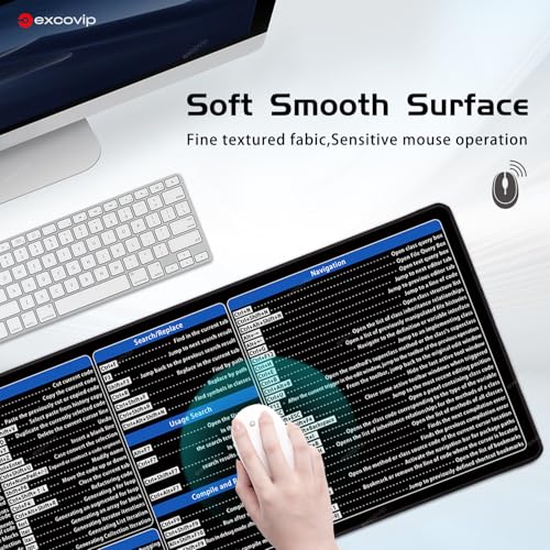 excovip IDEA Commands Shortcuts Mouse Pad -80x30x0.2 cm Extended Large Cheat Sheet Mousepad PC Office Spreadsheet Keyboard Mouse Mat Non-Slip Stitched Edge 0362 - color: For IDEA