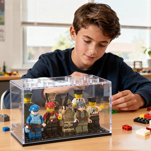 Small-Sized Acrylic Display Case, Clear Dustproof Storage Box, 4 Pack Building Block Display Boxes for Collectibles, Suitable for Showcasing Collectibles - size: 4 Pack