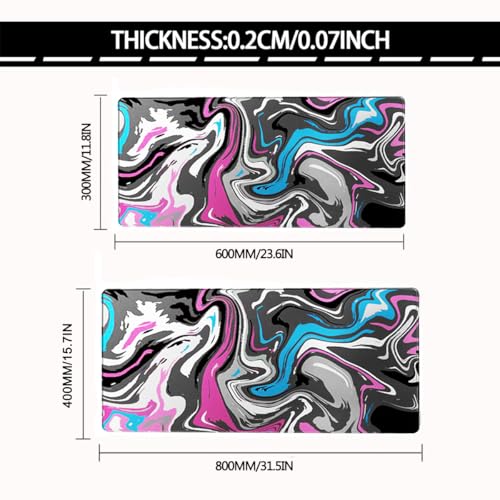 Rcege Large Mouse Pad for Desk - Gaming Mouse Pad with Stitched Edges, Anti-Slip Base for Keyboard and Mouse(Abstract Purple, 23.6L x 11.8W inches) - color: Abstract Purple, size: 23.6L x 11.8W inches