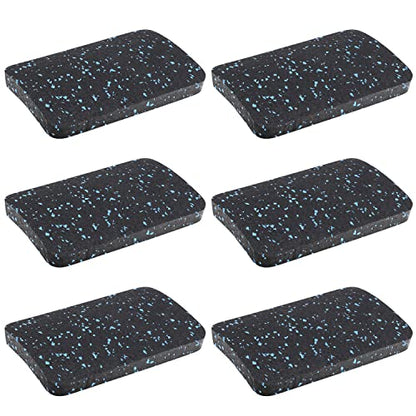 Exercise Equipment Mat Pads - 6 PCS Non-Slip Rubber Vibration Dampening Pads for Elliptical and Spin Bike - Noise Reduction Mat for Carpet and Tile - 4.7"x3.2"x0.5" - size: 4.7" x 3.2" x 0.5"