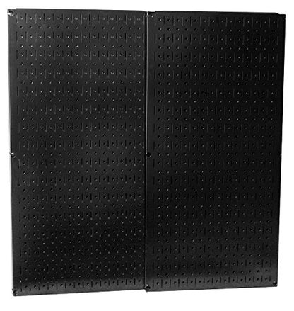 Wall Control 30-P-3232B Black Metal Pegboard Pack - (2) 32" Tall x 16" Wide Black Pegboards - color: Black