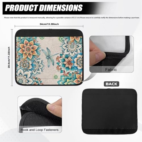 Wheelchair Armrest Covers Boho Dragonfly Wheelchair Accessories Chair Arm Pads Universal for Wheelchair Armrests Office Transport Chairs Scooters - color: Boho Dragonfly