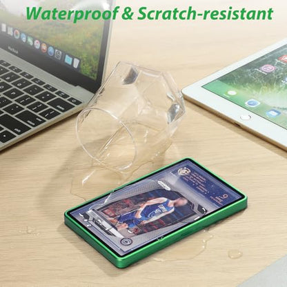 ZINHO Graded Card Case Magnetic Aluminum Alloy Slab Protector Display Case Fits 35PT PSA/CGC/CSG Cards, UV Protection (Green) - color: Green, style: PSA Card Case