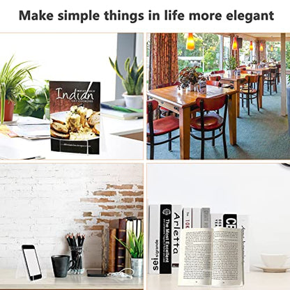 6'' x 4'' Acrylic Book Display Stand Clear Easel with Ledge Tablet Holder for Displaying Books, Pictures, Notebooks, CDs, Artworks, etc (Large) (6)