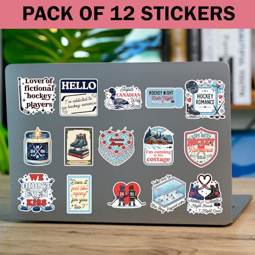 SODAVA (15Pcs, 3in) Hockey Romance Stickers Funny Canadian Wolf Bird Ice Hockey LGBT Boy Love Fan Stickers for Car, Water Bottle, Laptop, Notebook Decoration - color: Hockey Romance
