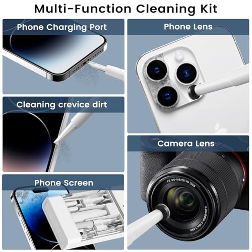 Keyboard Cleaning Kit Laptop Cleaner, 22-in-1 Computer Screen Cleaning Brush Tool, Multi-Function PC Accessories Electronic Cleaner Kit Spray for iPad iPhone MacBook Earbud Camera Monitor