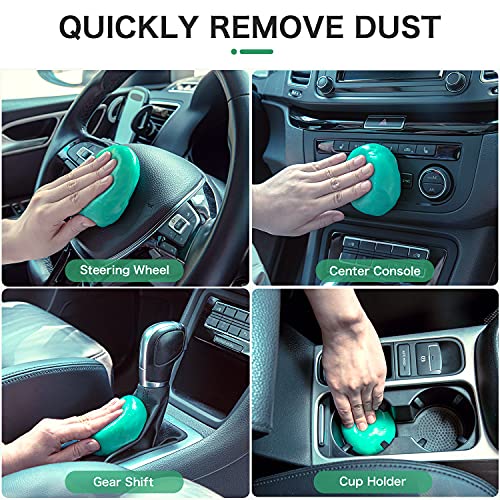 TICARVE 2Pack Cleaning Gel for Car Detailing Vent Cleaner Cleaning Putty Gel Auto Detail Tools Car Interior Cleaner Cleaning Mud for Cars and Keyboard Cleaner Cleaning Slime Green (320g/11.2oz) - color: Green 2 Pack