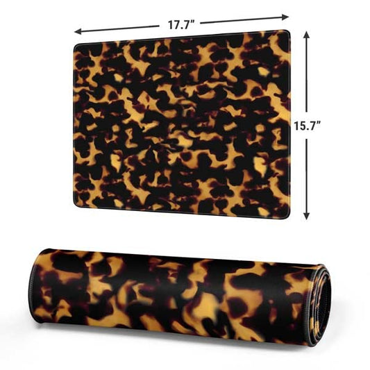 Skinit Medium Gaming Mouse Pad - Tortoise Shell Design with Stitched Edges, Waterproof, Non-Slip Rubber Base, Desk Mat for Keyboard & Mouse, 17.7" x 15.75" inches - color: Black - PTTRNS04, size: 17.7" x 15.75"