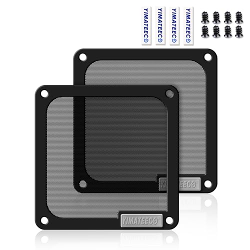 120mm Dust Filter PC for Computer Cooler Fan/PSU/Routers PVC 50 Mesh, Computer Fan Filter Grills Magnetic with Screws Dustproof Case Cover (PVC V4.0, 120 * 120mm, 2pcs, Black) - color: Black, size: 2pcs - PVC V4.0