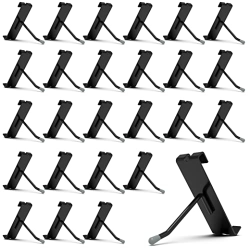 HUHOLE 50 Pack 2 Inch Black Gridwall Hooks Metal Display Hangers | Fits 3 x 3 Inch Wire Grid Panels, 20 lb Capacity Hooks for Retail Store, Craft Fair, Jewelry Rack and Garage Organizer - size: 2 Inch