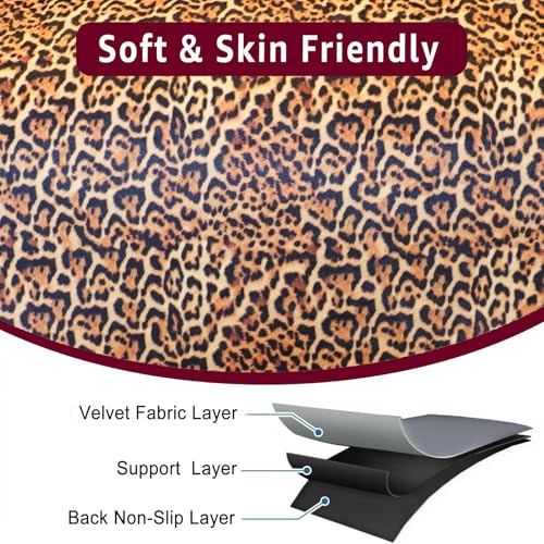 Recliner Headrest Covers Protector,Non Slip Soft Velvet Recliner Sofa Headrest Covers for Recliner Chair,Recliner Couch Headrest Protector for Armchair,Sofa,Theater Seat (Leopard-Printed) - color: Velvet-leopard-print