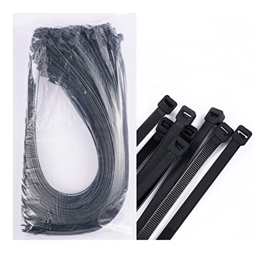 20 inch Black Zip Ties Heavy Duty Outdoor100 PACK, 200 LBS Tensile Strength Large Cable Tie Wraps, Extra Long Wire Ties Plastic UV Resistant Big Strong Zipties - size: 20＂(100 pack)